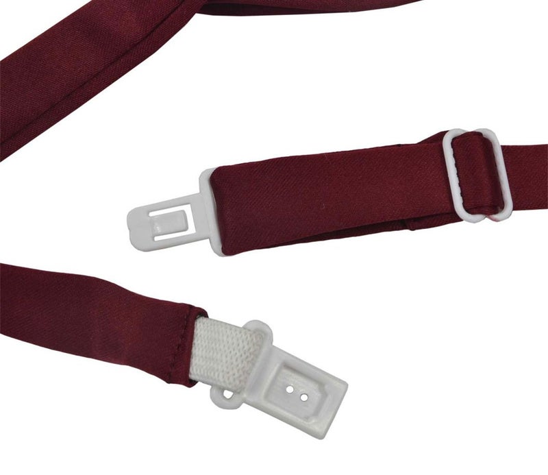 SYAYA Women Silk Pre-tied Japanese School Girl Anime Bow Tie, Office Ladies Work Uniform kawaii Necktie For Party WBT-8 (Burgundy) - Image 5